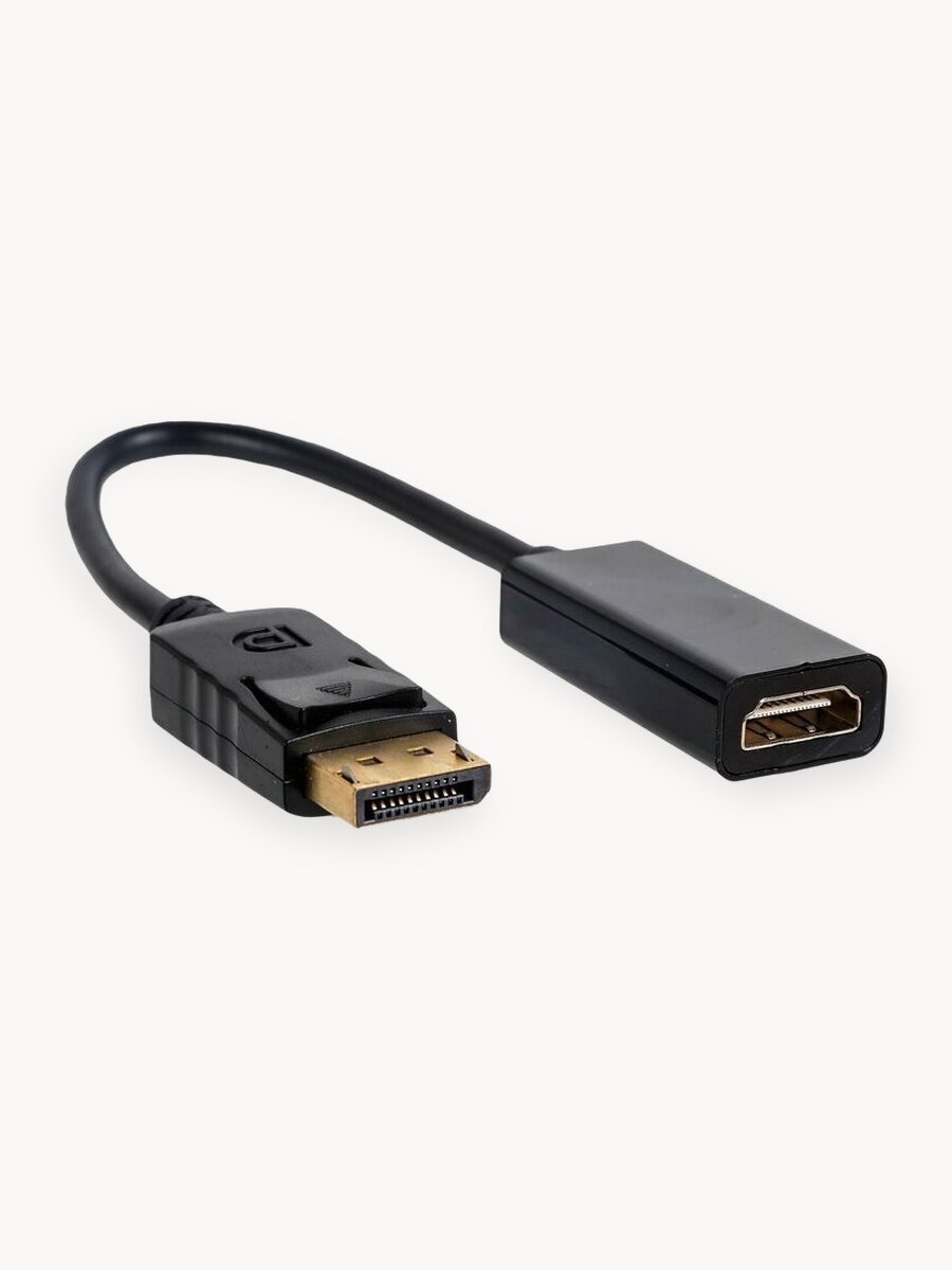 Адаптер PALMEXX ADP002 DP(m)-HDMI(f), 4K@30Hz, 0.15м, чёрный