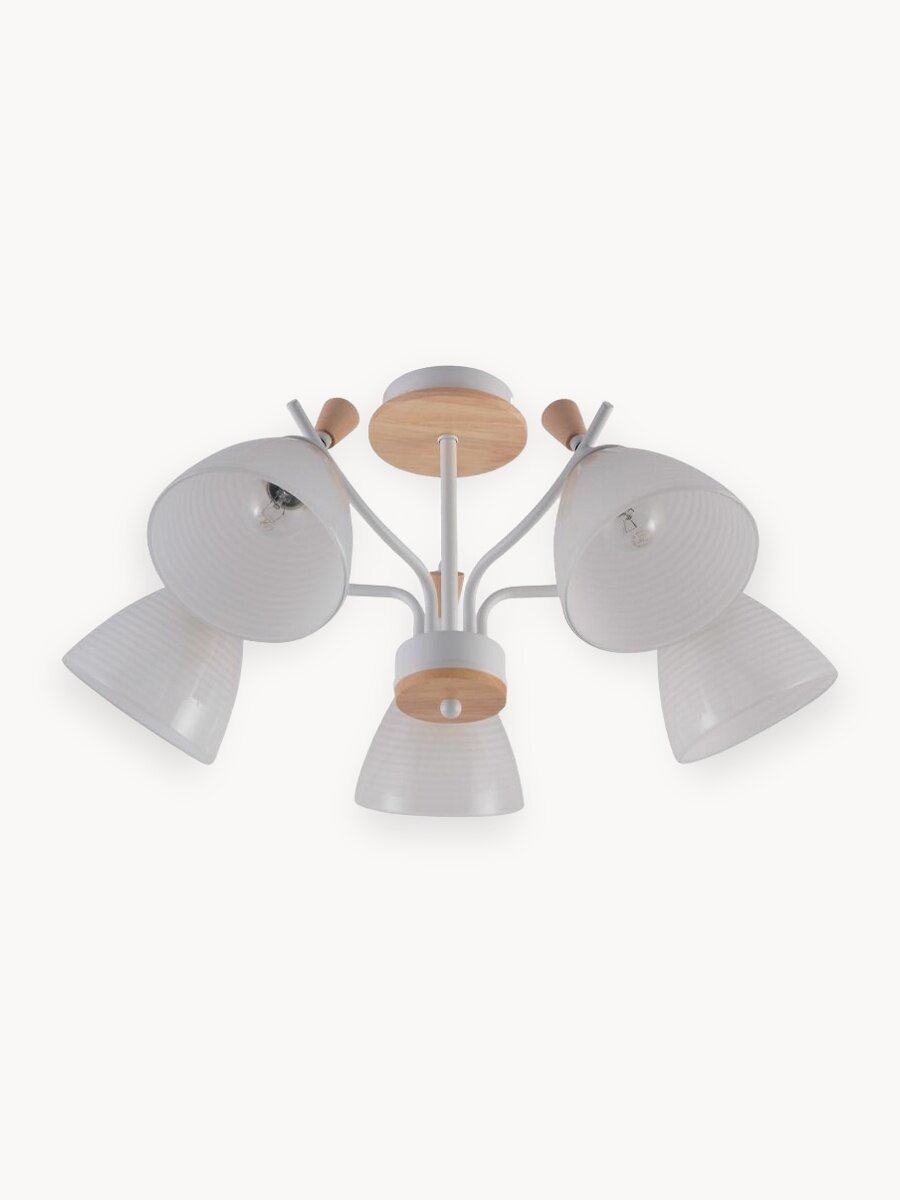 Потолочная люстра Awecon Cream, 5 ламп, цоколь E27, мощность 60Вт, IP20