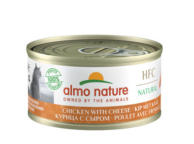 Almo Nature Консервы для Кошек с Курицей и Сыром 75% (HFC - Natural - Chicken with Cheese) 70 гр 4 шт
