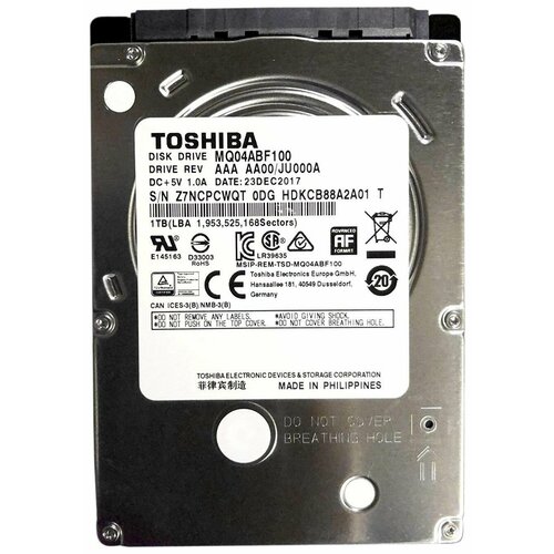 Внутренний жесткий диск Toshiba MQ04ABF100 1 Тб 564900₽