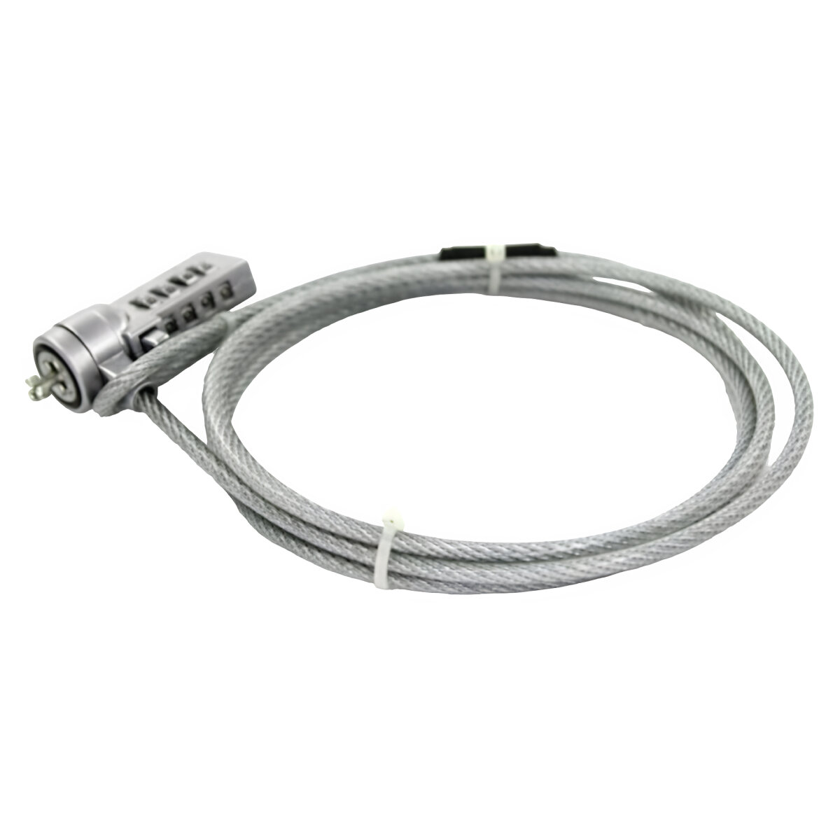 фото Кодовый механический замок для ноутбука CBR CL-05_2 2м / Трос безопасности для ноутбука с 4х значным кодовым замком 200см