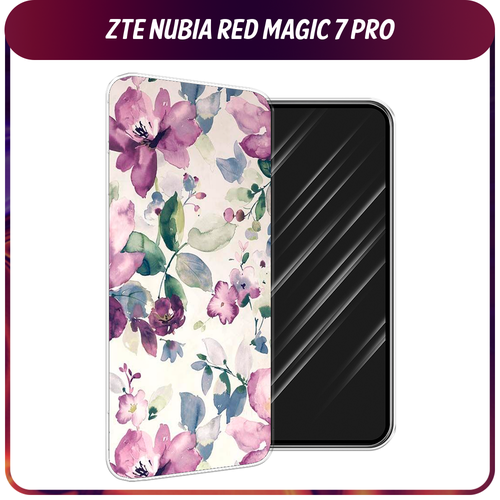 Силиконовый чехол на ZTE Nubia Red Magic 7 Pro / ЗТЕ Нубиа Ред Меджик 7 Про Акварельная нежность силиконовый чехол на zte nubia red magic 7 pro зте нубиа ред меджик 7 про созвездия прозрачный