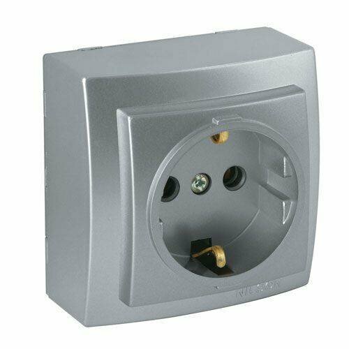 фото Nilson Розетка 1-я о/п с/з Шампань THEMIS NILSON (1/10/100) 26141017