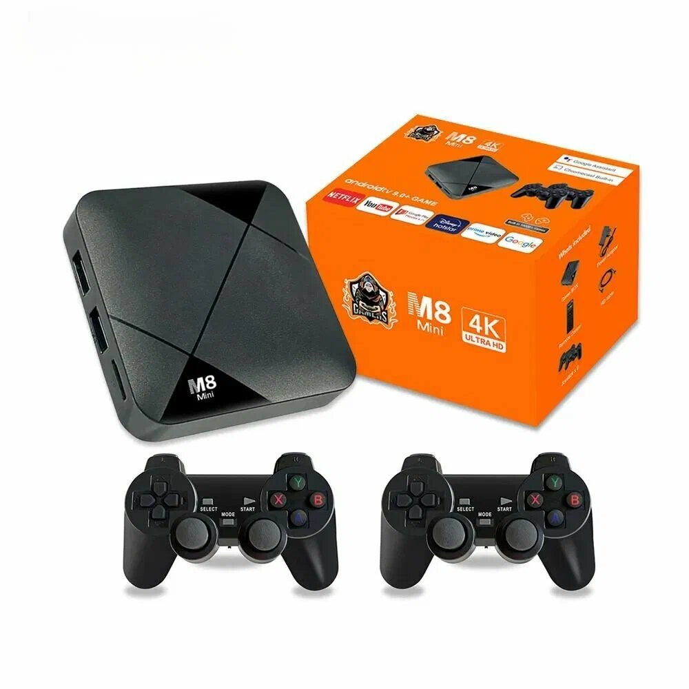 Игровая приставка для телевизора со смарт-тв М8 mini портативная игровая консоль для детей медиаплеер Game Box черный