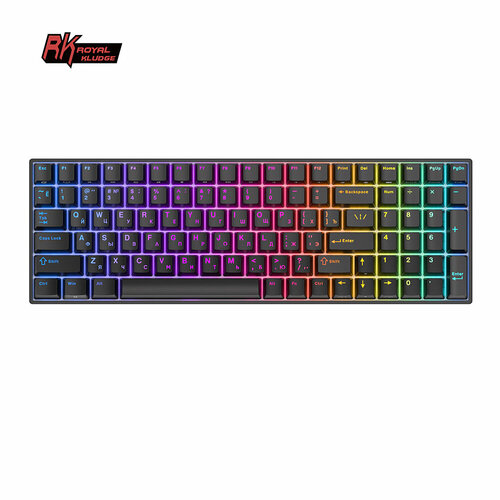 Беспроводная клавиатура Royal Kludge RK100 RGB Черная красные свитчи 772400₽