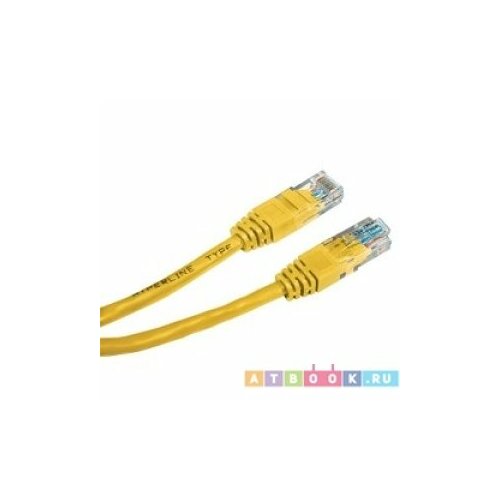 Gembird Комм шнур, UTP, кат 5e, 2м с RJ45 (желтый) Патч-корд PP12-2M/Y