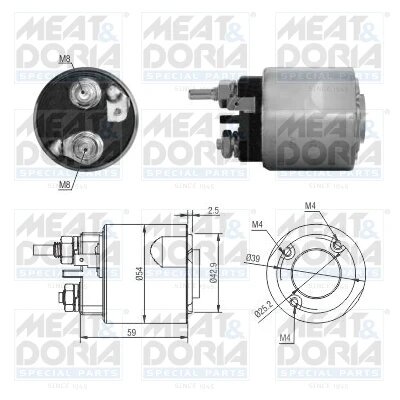 Втягивающее реле стартера Meat & Doria 46310