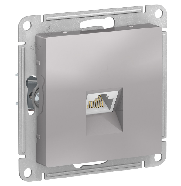 ATN000383 ATLASDESIGN розетка компьютерная RJ45, механизм, алюминий