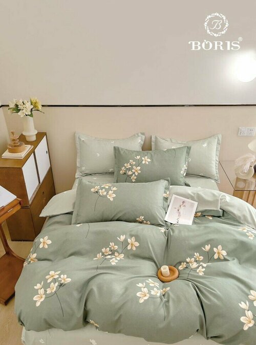 Комплект постельного белья Boris Dense на резинке по кругу 2х спальный