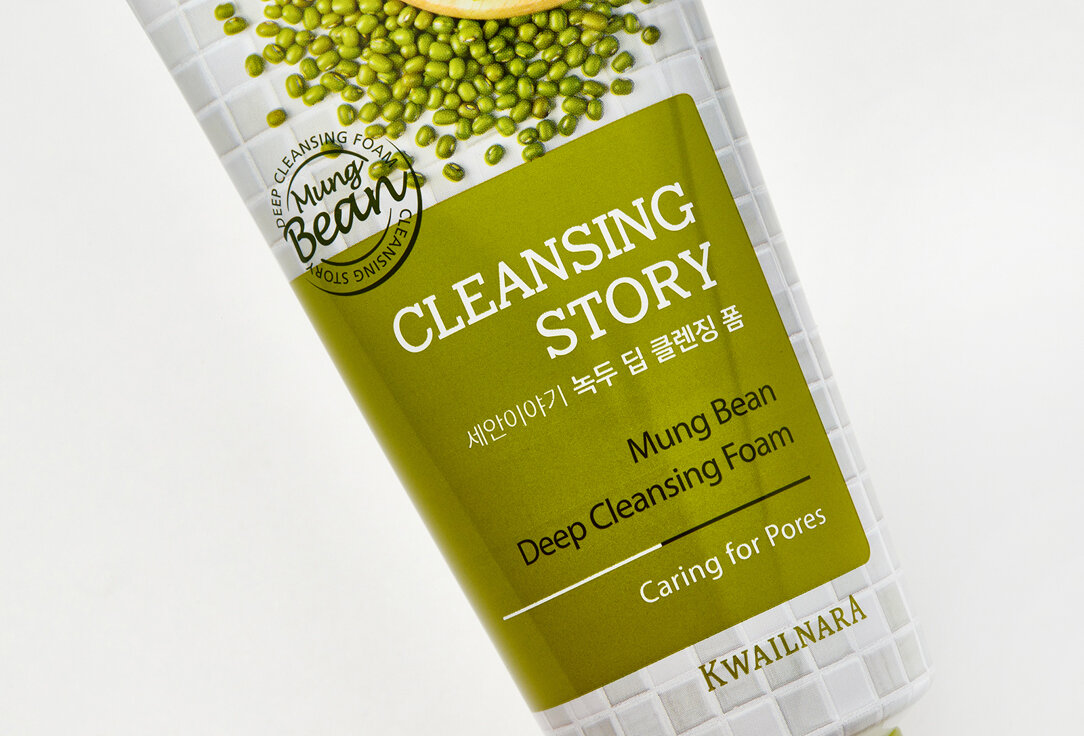 Очищающая пенка для умывания лица Welcos CLEANSING STORY Mung Bean Deep Cleansing Foam х / вес 120 г