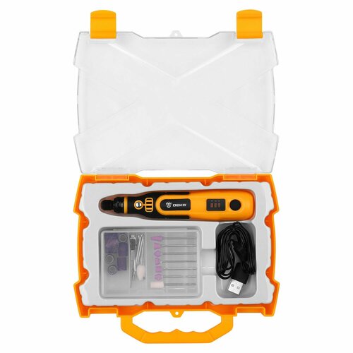 Аккумуляторный гравер DEKO DKRT36-Li SET серый кейс 2350₽