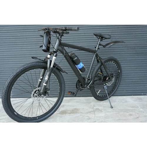 Велосипед горный RICHIESTO 26 21s Алюминиевая рама 19 Взрослый Спортивный Унисекс черный матовый модель 2024 2590000₽