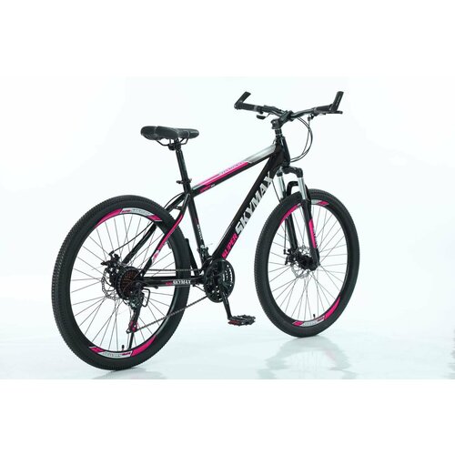 Велосипед горный 275 SUPER SKYMAX21 скорость дисковый тормоз Shimano амортизатор передний черно-розовый 25939₽