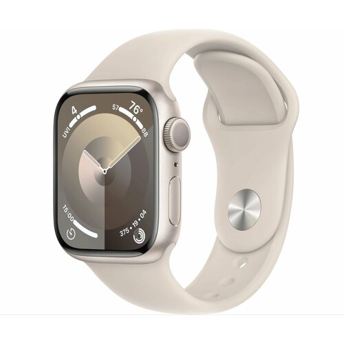 Умные часы Apple Watch Series 9 45 мм Aluminium Case GPS starlight Sport Band 3899900₽