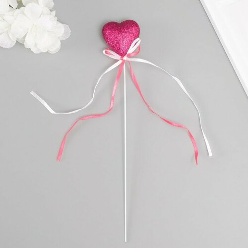 Декор для творчества Сердце длина 20 см малиновый 12 штук 436₽