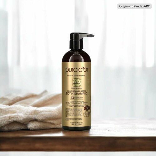 Pura D'or, Professional Grade, шампунь с биотином, 473 мл