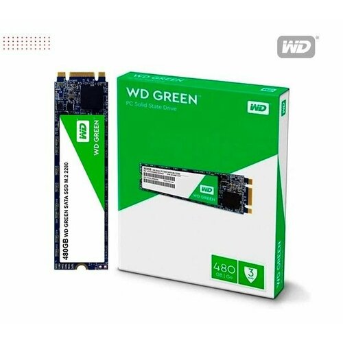 480 ГБ Внутренний SSD диск WD Green M2 2280 SATA3 60 Гбитс WDS480G2G0B 500000₽