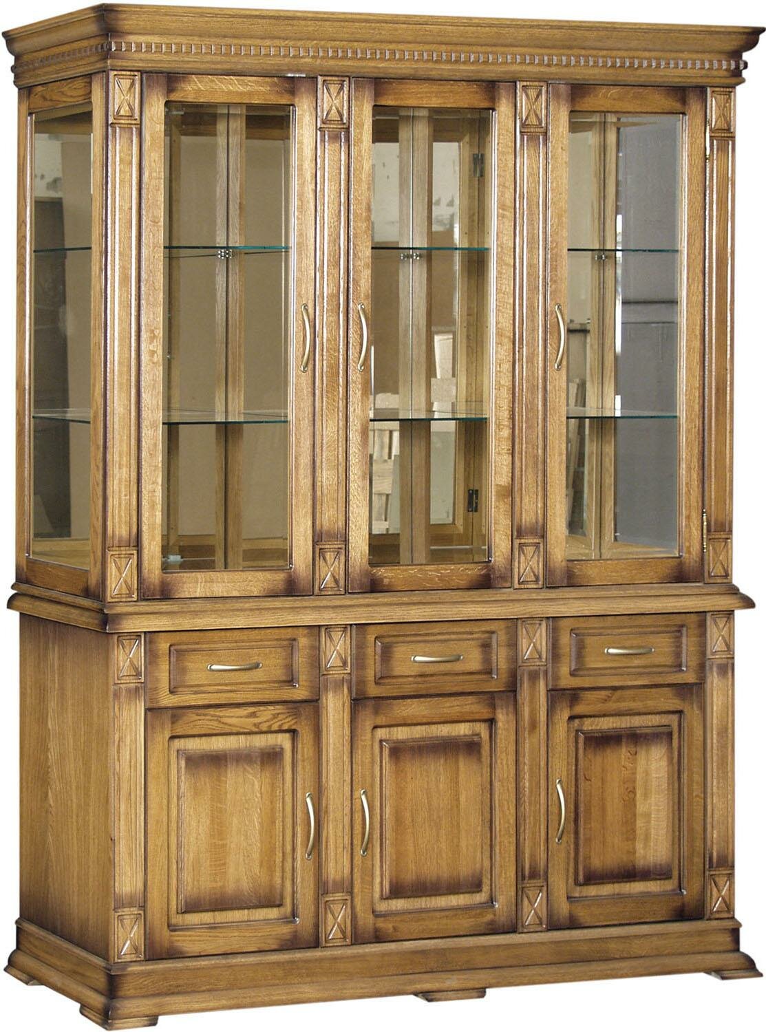 Буфет Верди 160, ММК-ДРЕВ 160*40*200 см, 3 дверки, 3 ящика, классический орех 2.