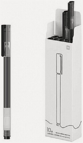 Изображение товара Набор гелевых ручек Xiaomi Mi High-capacity Gel Pen (10-Pack) Black BHR4603GL