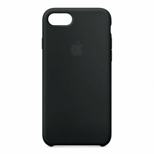 фото Силиконовый чехол для iphone se 2/8/7 "silicone case" (черный, блистер) 18 diin