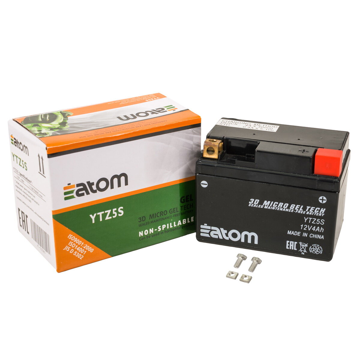 ATOM Мото аккумулятор YTZ5S GEL гелевый