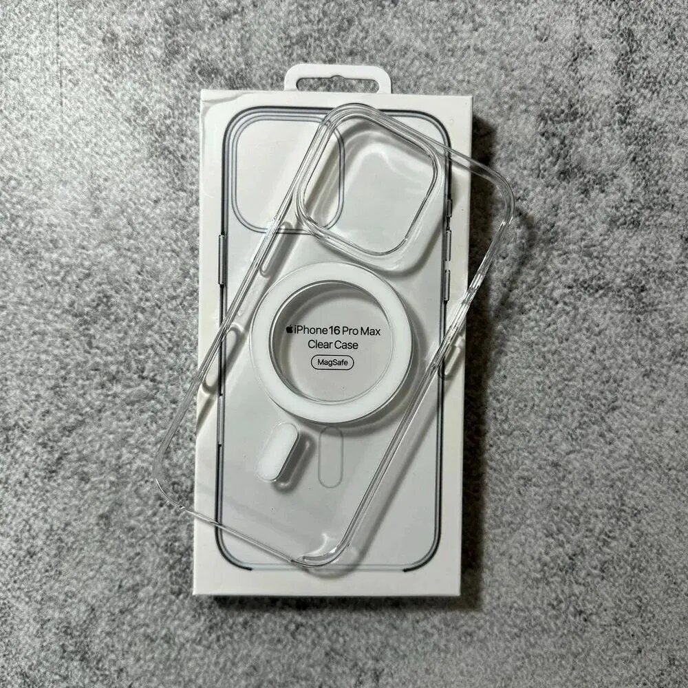 Чехол-накладка Clear Case MagSafe / Для iPhone 16 Pro Max / Прозрачный 1:1 Original