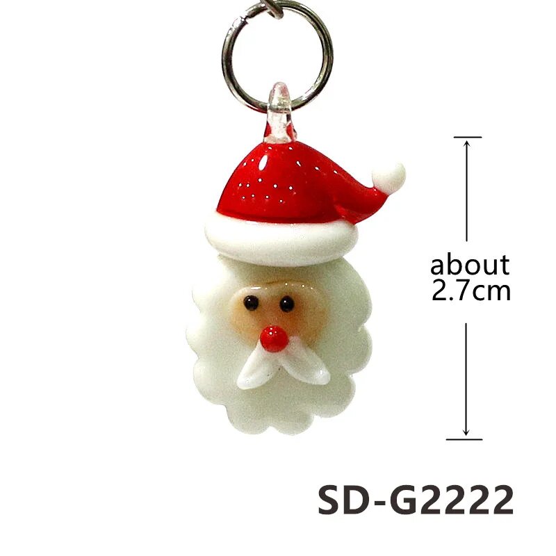 2 шт. Миниатюрные стеклянные елочные украшения JSSMTLP, about 1.5-3.5cm 2pcs, Белый