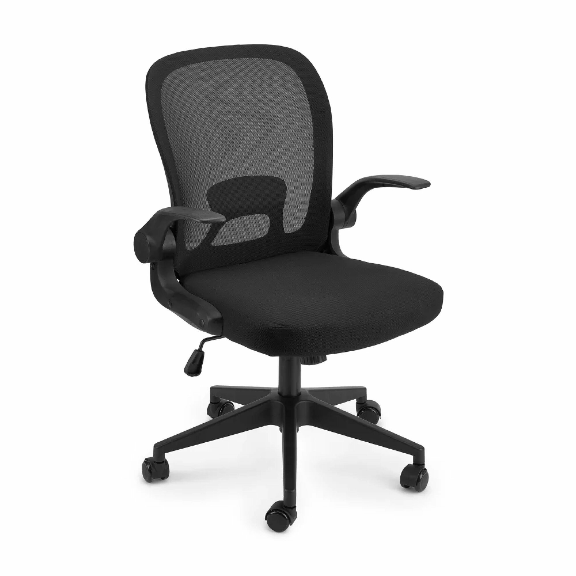 Кресло офисное компьютерное эргономичное складное BYROOM Template VC6007-B, Стул рабочий ортопедический игровой со спинкой и подлокотниками для школьника кабинета гостиной комнаты, Лофт, черное