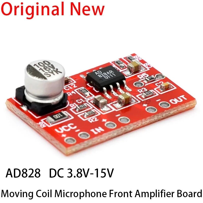 Микрофонный предусилитель модуль AD828, 1PCS
