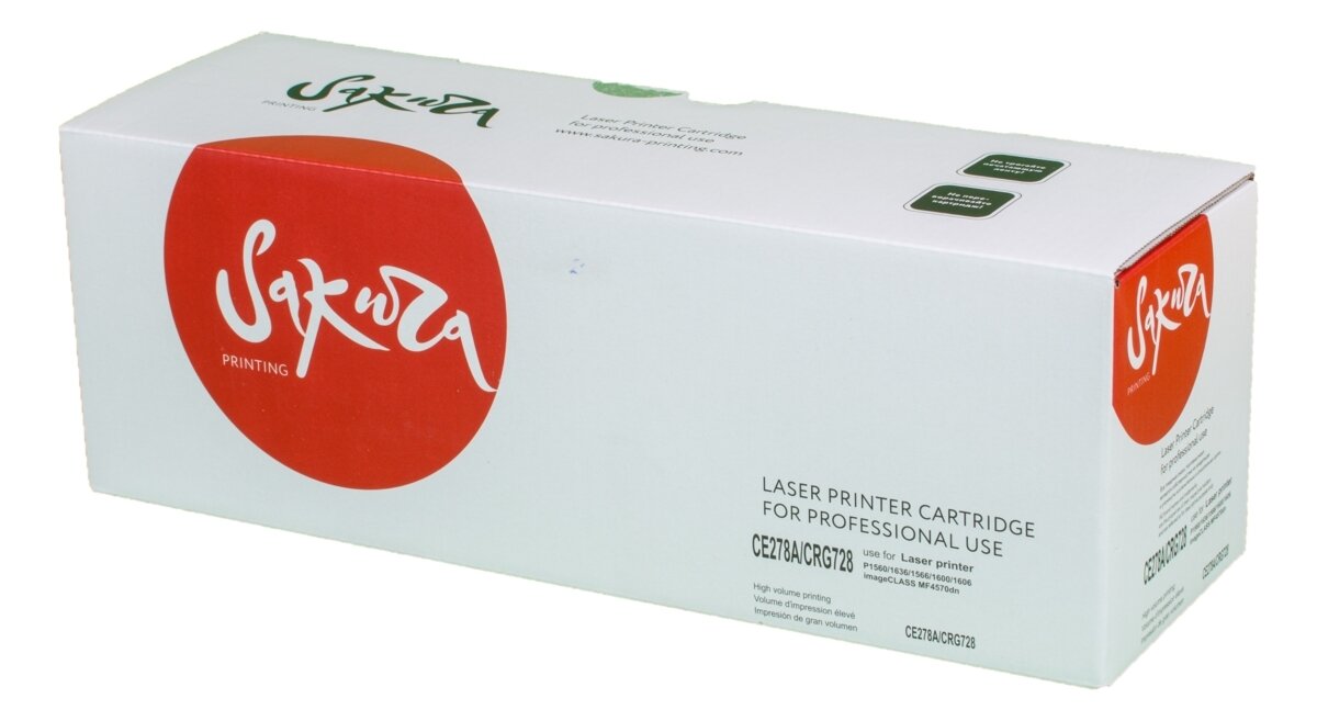 Картридж SAKURA CE278A/CRG728 для HP LJ Р1566/Р1606W/M1536dnf MFP