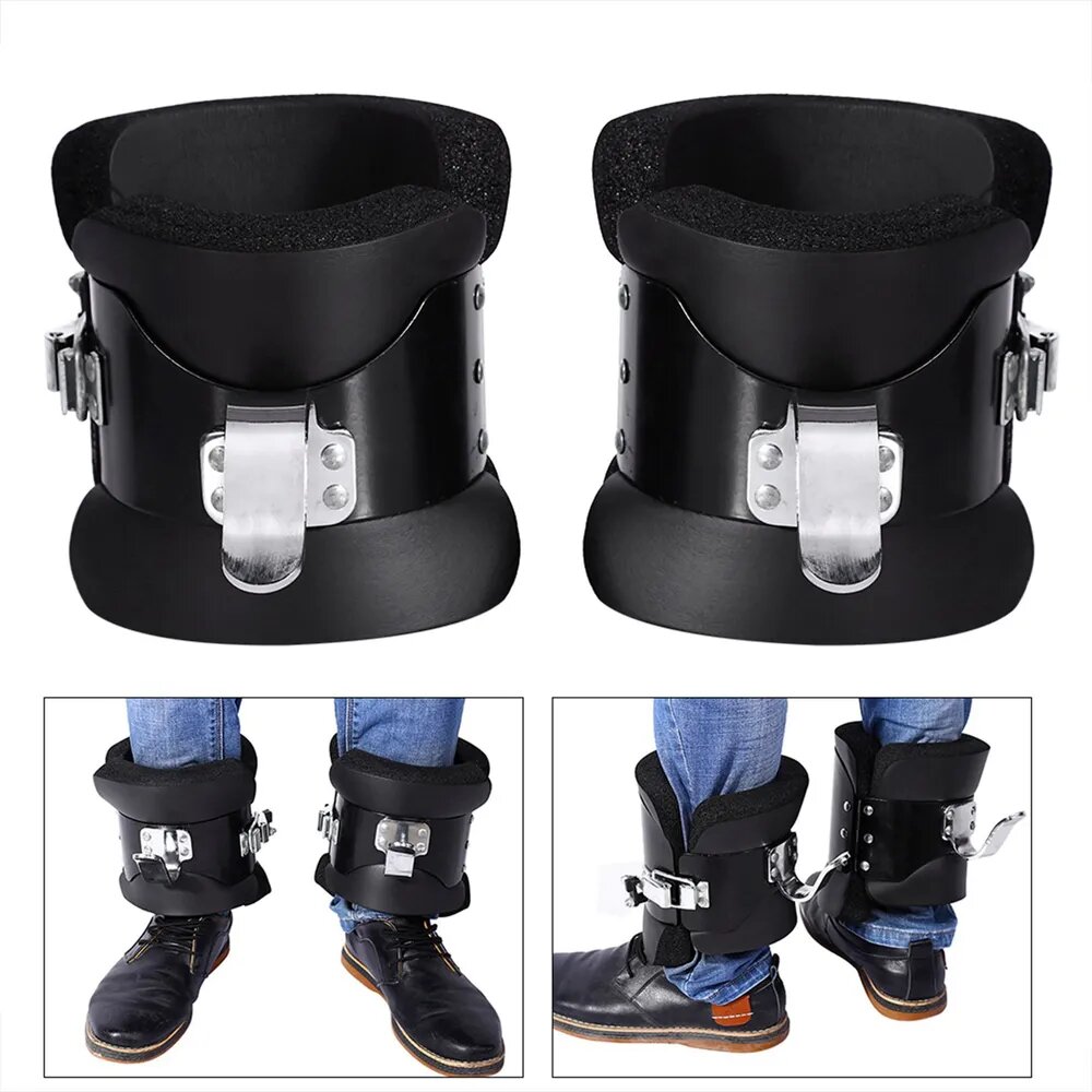 Гравитационные ботинки, инверсионние ботинки для грыжы, удобные, черные, до 150 кг