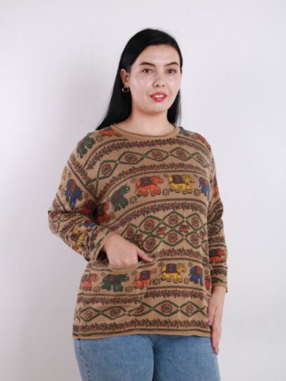 Свитер , размер OneSize, бежевы — фото 1