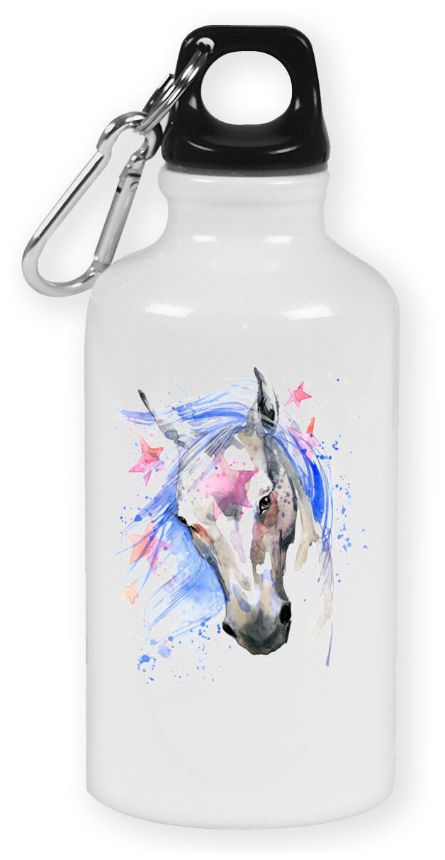 Бутылка с карабином CoolPodarok "Краски. Звездная лошадка"