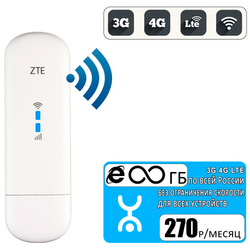 Комплект модем ZTE MF79U + сим карта Yota с безлимитным интернетом за 270р/мес.