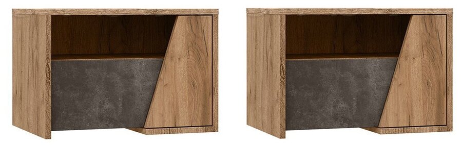 фото Тумба Миф Соренто дуб крафт / бетон темный 50х36.6х34.6 см