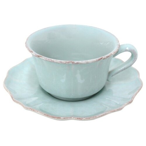Чашка с блюдцем Impressions 400 мл, материал керамика, цвет бирюзовый, Costa Nova, IM512-BLU(SSS01-00804C)