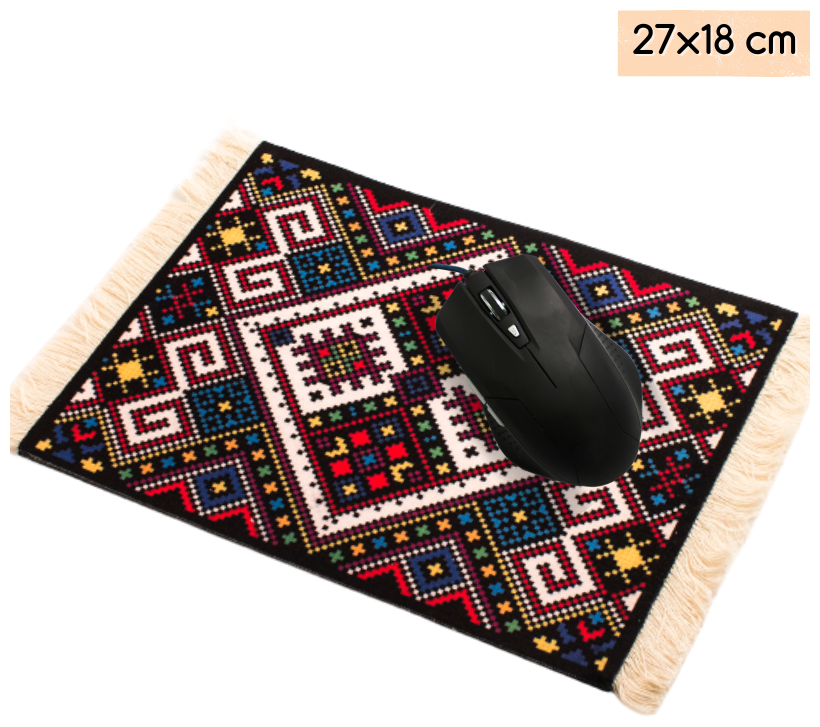 Коврик для мыши, игровой коврик для ПК, компьютерный коврик Персидский ковер Эврика (коричневый 27х18 см)