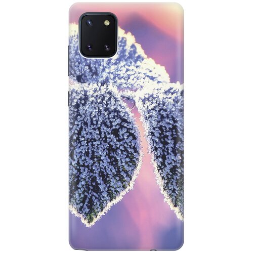 фото Силиконовый чехол на samsung galaxy note 10 lite / самсунг ноут 10 лайт с принтом "замерзшие листики gosso