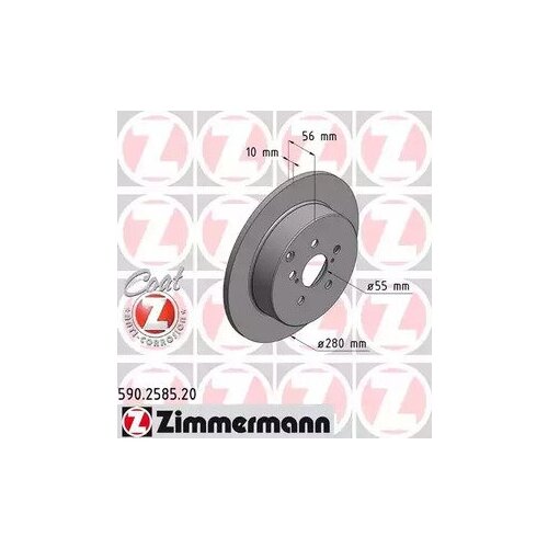 Диск Тормозной Toyota Coat Z Zimmermann арт. 590.2585.20