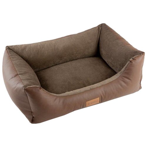 Лежак для собак Katsu Sofa Skaj, цвет: светло-коричневый, размер M (80х60х25 см)