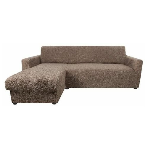 Чехол для мебели: Чехол на угловой диван с выступом слева "Микрофибра" Капучино