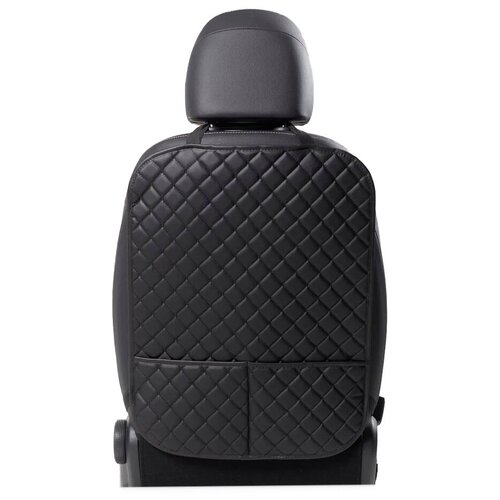 фото Защитная накидка на сиденье с карманами- roofrackpro - экокожа - черная нить arm auto