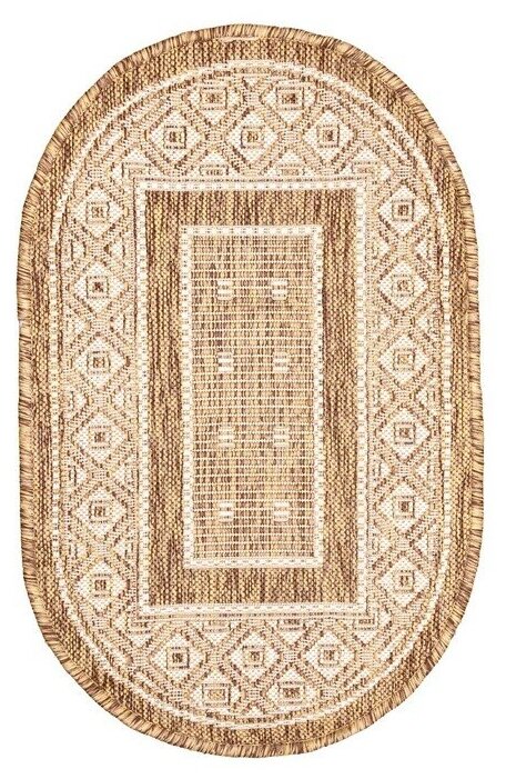 Ковер-циновка Люберецкие ковры Эко 7903-23 овальный, 0,5 x 0,8 м - фотография № 4