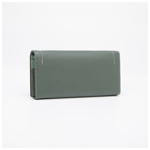 фото Кошелёк женский, 3 отдела на магнитах, цвет зелёный нет бренда