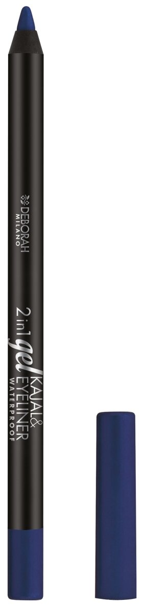 DEBORAH MILANO Карандаш для век гелевый 2 in 1 Gel Kajal & Eyeliner Pencil, 1,4 г, 09 Глубокий голубой