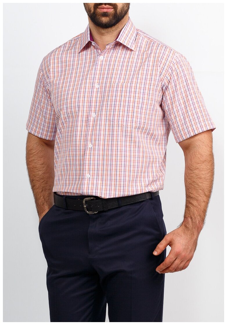 Рубашка мужская короткий рукав CASINO Розовый c175/0/802/1