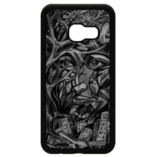 фото Защитный чехол для смартфона // samsung galaxy a3 2017 // "взгляд" женский лицо, utaupia, серый