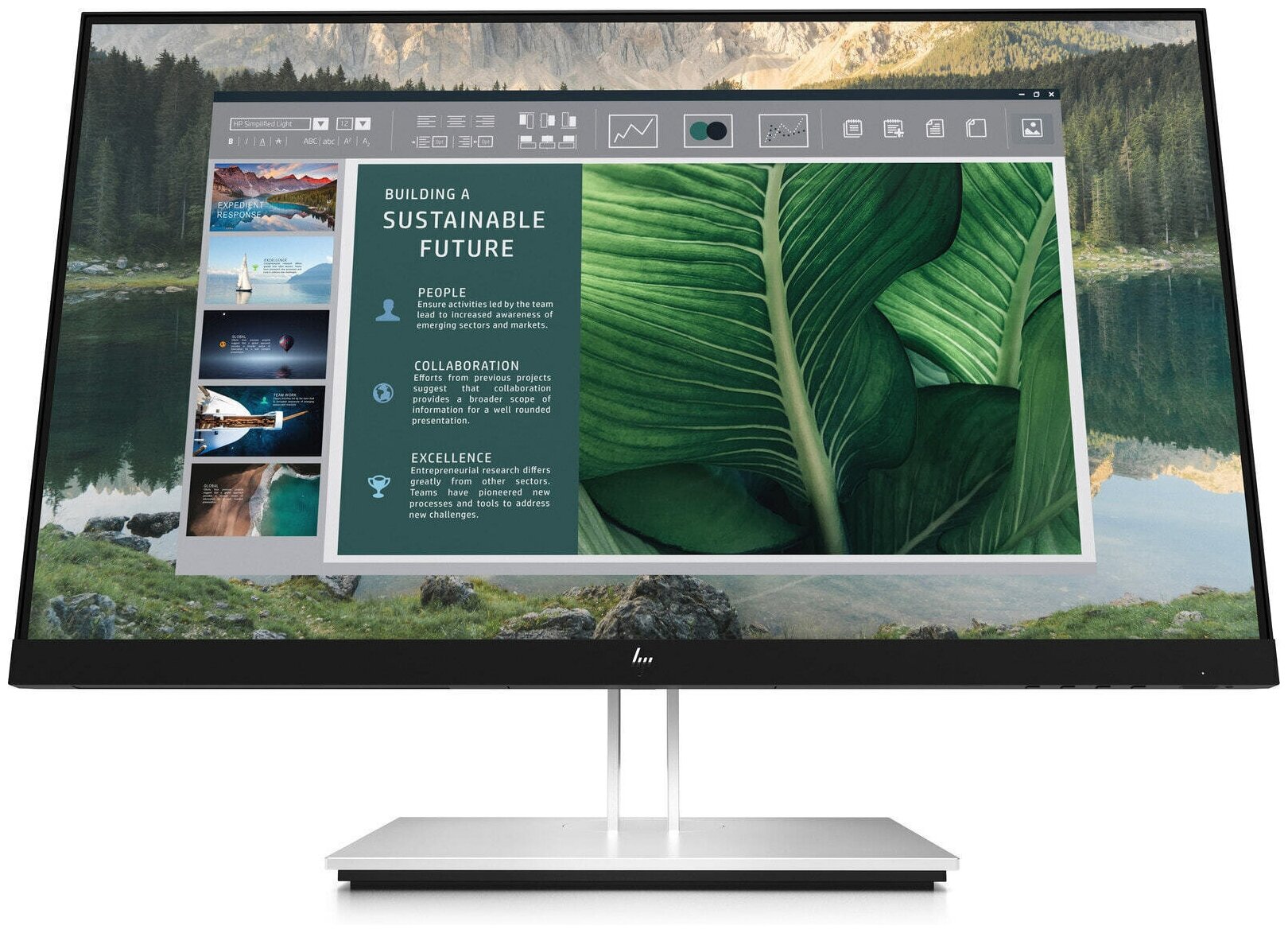 Монитор HP 23.8" E24u G4 серебристый/черный IPS 16:9 HDMI HAS Piv 250cd 178гр/178гр 1920x1080 60Hz DP FHD USB 6.3кг