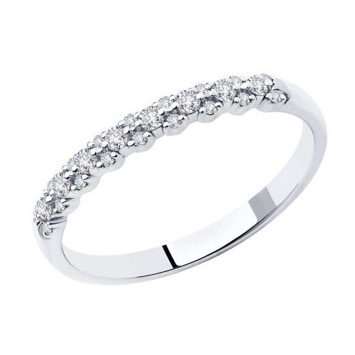 Кольцо SOKOLOV Diamonds из белого золота с бриллиантами 1012076-3, размер 16.5