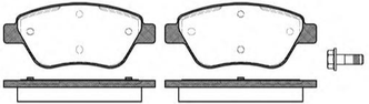Дисковые тормозные колодки передние REMSA 0858.10 для Fiat Doblo, Fiat Siena (4 шт.)